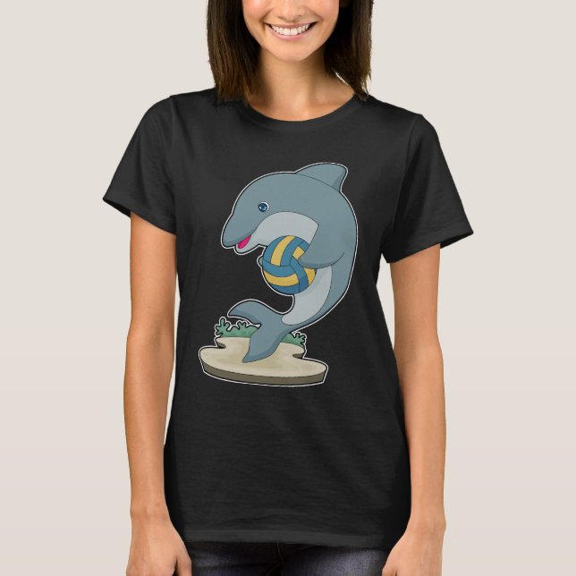 T-shirt Joueur de volley-ball dauphin (Devant)