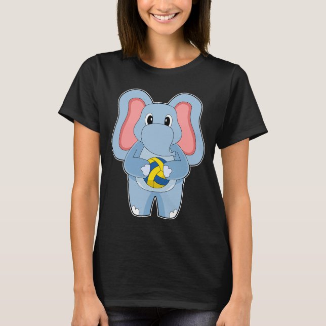 T-shirt Joueur de volley-ball éléphant (Devant)
