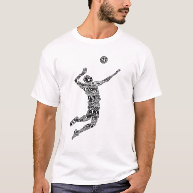 T-shirt Joueur de volley-ball garçons Jeunes Hommes (Devant)