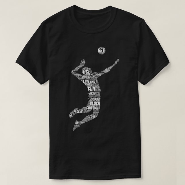 T-shirt Joueur de volley-ball garçons Jeunes Hommes (Design devant)