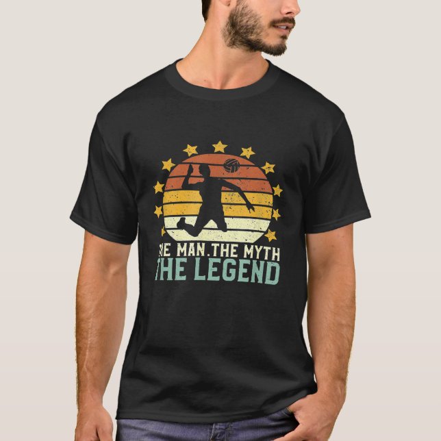 T-shirt Joueur de volley-ball L'homme Le mythe La légende (Devant)