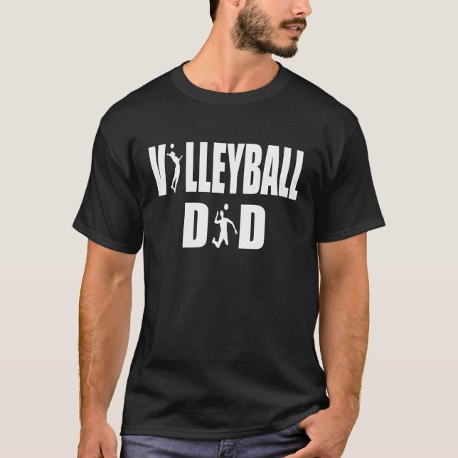 T-shirt Joueur de volley-ball Papa Fête des pères (Devant)
