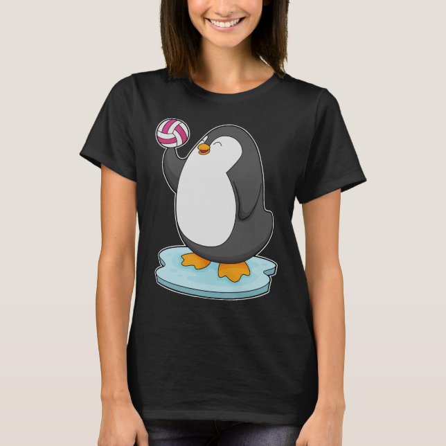 T-shirt Joueur de volley-ball Penguin (Devant)