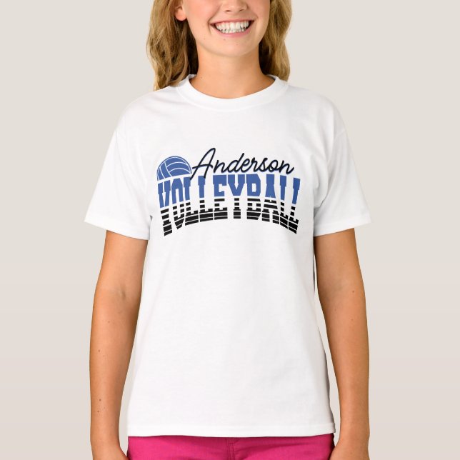 T-shirt Joueur de volley-ball personnalisé AJOUTER UN NOM  (Devant)