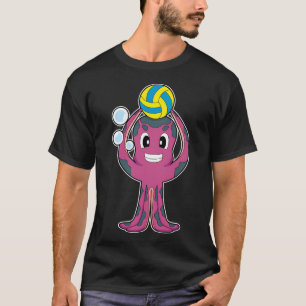 T-shirt Joueur de volley-ball pieuvre Volleyball Sports