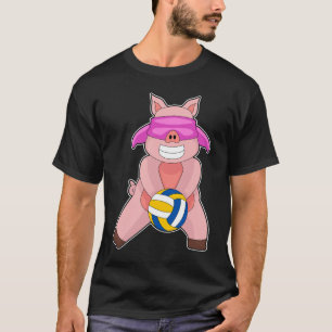 T-shirt Joueur de volley-ball porc Volley-ball Sports