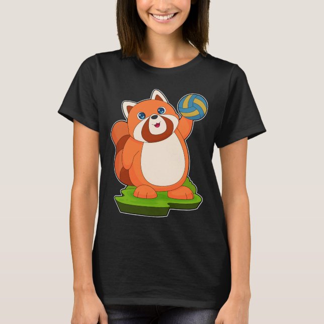 T-shirt Joueur de volley-ball Red Panda (Devant)