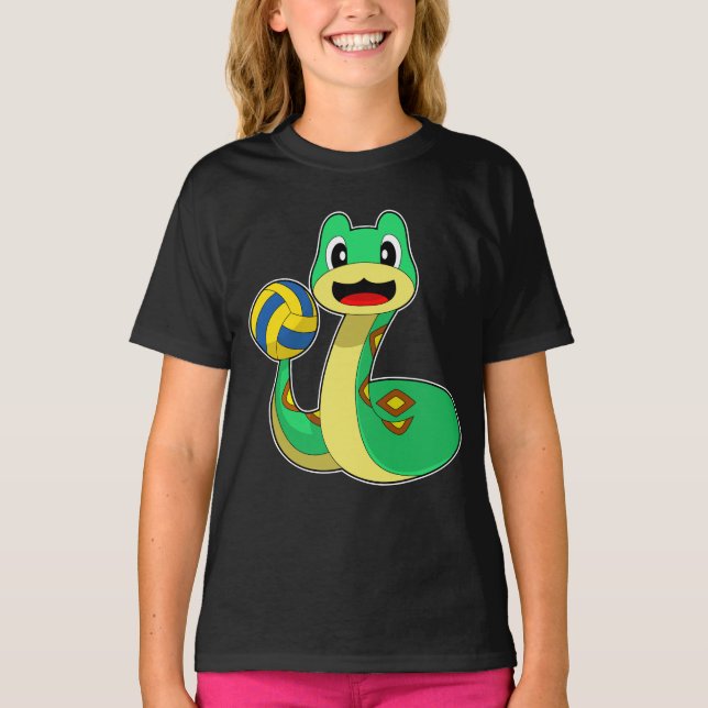 T-shirt Joueur de volley-ball serpent (Devant)