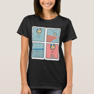 T-shirt Joueur de volley-ball Spike Net Retro Sport