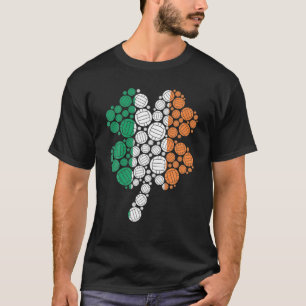 T-shirt Joueur de volley-ball St Patrick's Day Clover Iris