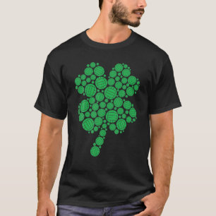 T-shirt Joueur de volley-ball St Patrick's Day Clover Iris