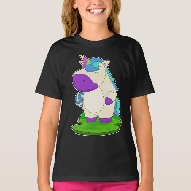 T-shirt Joueur de volley-ball Unicorn (Devant)