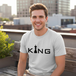 T-shirt Joueur d'échecs cool King Typography