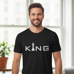 T-shirt Joueur d'échecs cool King Typography