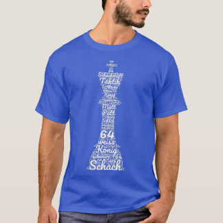 T-shirt Joueur d'échecs Figure King Word Cloud