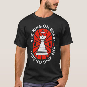 T-shirt Joueur d'échecs Le Roi à bord mat de contrôle King