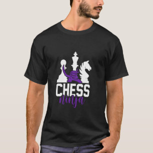 T-shirt Joueur d'échecs Ninja Drôle Jeu de société