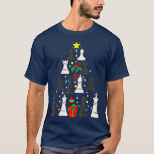 T-shirt Joueur d'échecs Noël Ornement Arbre Cadeau Hommes