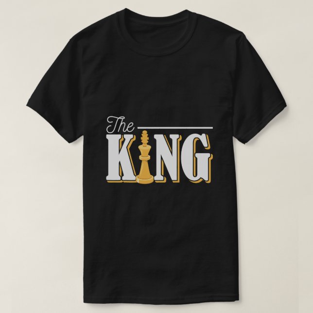 T-shirt Joueur d'échecs Roi Jeu d'échecs amusant (Design devant)