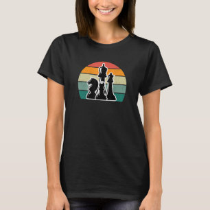 T-shirt Joueur d'échecs Roi Reine Pion Tour Fou Cavalier H
