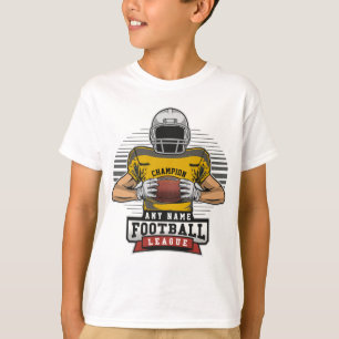 T-shirt Joueur d'équipe de ligue de football personnalisé 