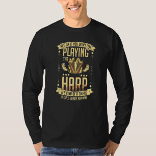 T-shirt Joueur d'instrument de musique harpe Leçon débutan