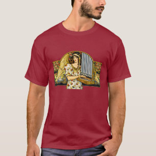 T-shirt Joueur d'Orgue Ange Art Nouveau Musique Vintage