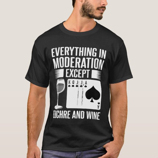 T-shirt Joueur Drôle de la carte Euchre pour hommes femmes (Devant)