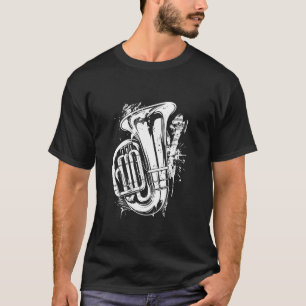 T-shirt Joueur en laiton Tuba Graffiti