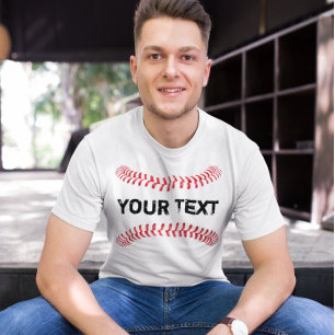 T-shirt Joueur/Entraîneur Coutures de Baseball Nom d'Équip