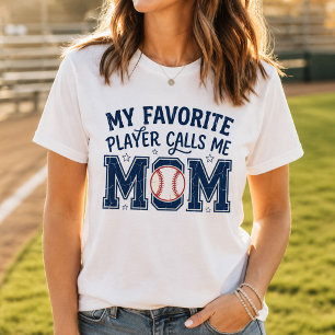 T-shirt Joueur Favori M'appelle Maman Baseball Maman