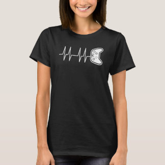 T-shirt Joueur Heartbeat Video Joueur Humoristique