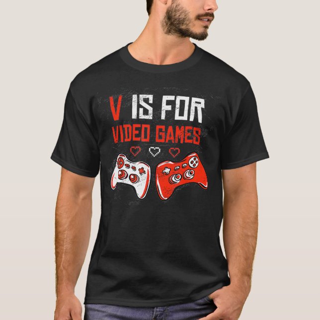 T-shirt Joueur, Jeux Vidéo Drôle Joystick Graphisme (Devant)