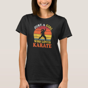 T-shirt Joueur Karaté Vintage Juste Une Fille Qui Aime Kar