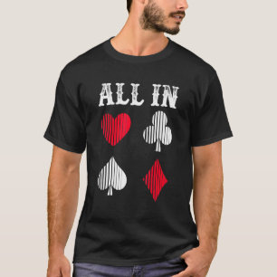T-shirt Joueur Poker Jeu Carte Jeu Jeu Tout En Pla