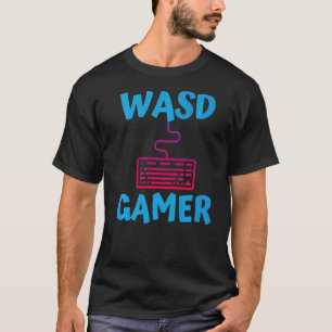T-shirt Joueur Qwerty Pc Jeu Clavier Ordinateur Clavier Pc