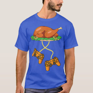 T-shirt Joueur Thanksgiving Turquie Jeux Vidéos Enfants Ga