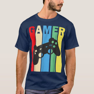 T-shirt Joueur vidéo cool Retro Joueur Vintage Cadeau B