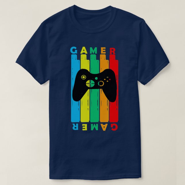 T-shirt Joueur vidéo garçons filles ns hommes contrôleur (Design devant)