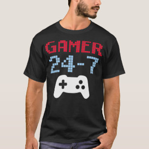 T-shirt Joueur Vidéo Joueur Gift GAMER 247 Love Gaming Boy