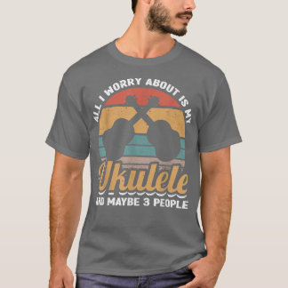 T-shirt Joueur vintage Uke Ukulele Rétro Tout ce qui m'inq