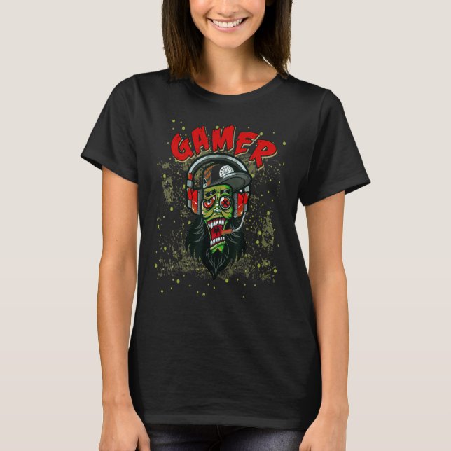 T-shirt Joueur Zombie Ne Me Parle Pas Quand Je Joue Au Jeu (Devant)