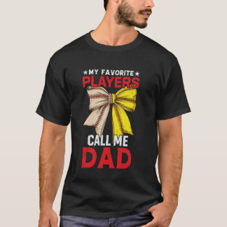 T-shirt Joueurs de baseball et softball mignons m'appellen