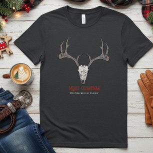 T-shirt Joueurs de crâne de rennes pour hommes rustiques