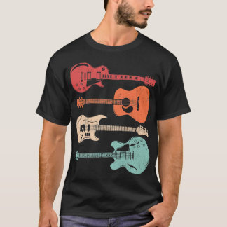 T-shirt Joueurs de guitare coolStyle rétro Guitariste acou