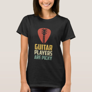 T-shirt Joueurs de Guitare Sont Pointilleux Squelette Main
