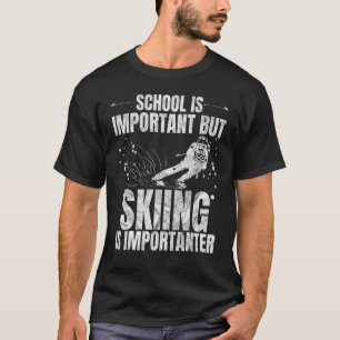 T-shirt Joueurs De Ski vintage Sports Retour À L'École