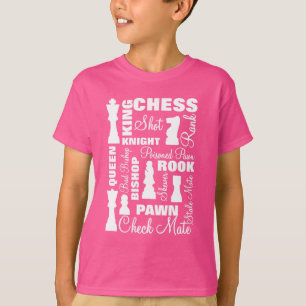 T-shirt Joueurs d'échecs Typographie Design