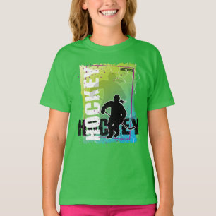 T-shirt Joueuse Abstraite de hockey