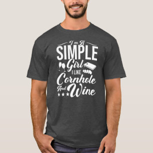 T-shirt Joueuse Cornhole Joueuse Drôle Bean Bag Toss I Lik
